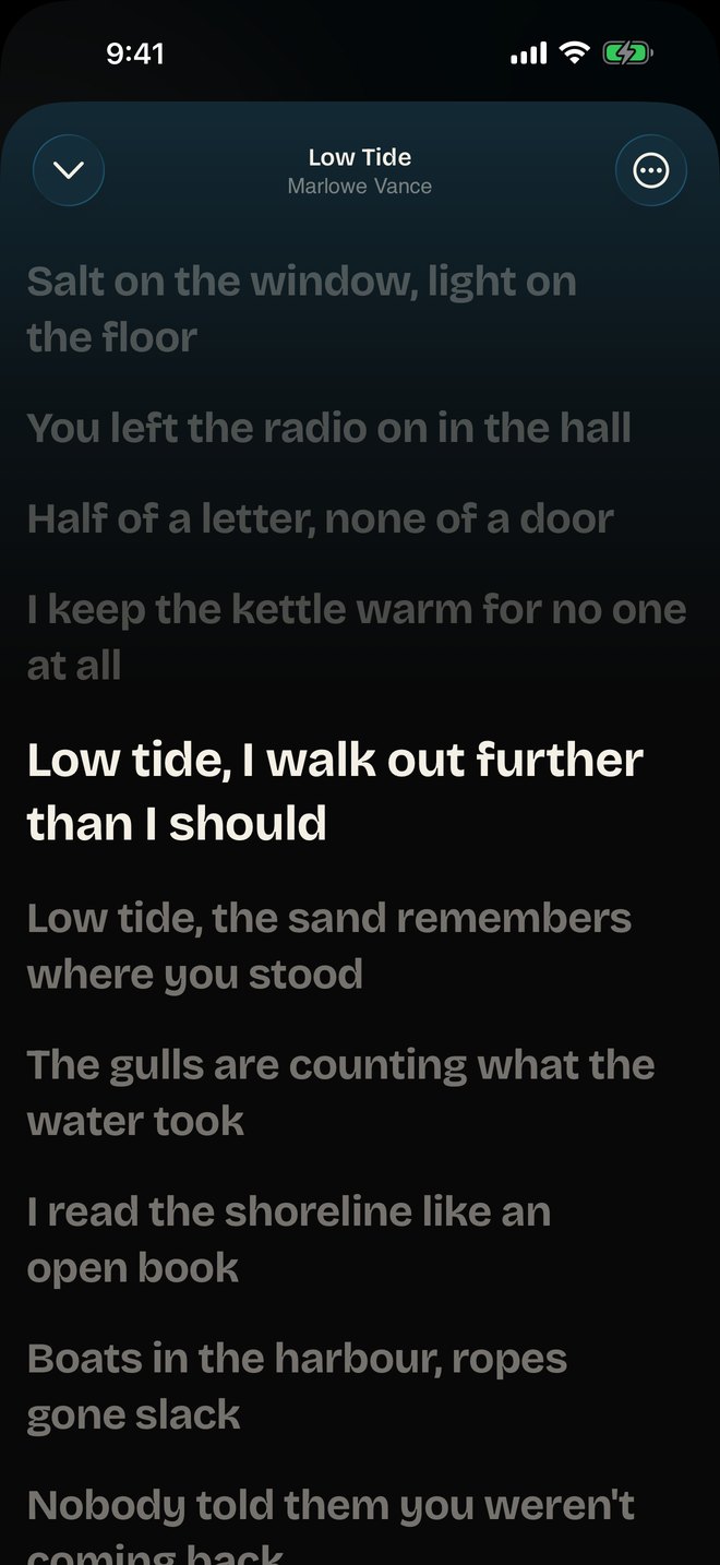 Synced lyrics